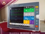 Front view of Bistos BT-770 patient monitor on table, 12-inch TFT touch screen, gray and white design, vital signs display