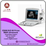 سونار EDAN DUS 60 Prime، شاشة 12 بوصة، مع بروب كونفكس وفاجينال، بتصميم أبيض اللون عالي الجودة، مثالي للنساء والباطنة والطوارئ.
