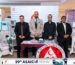 AM Al-Ameen team at the 29th ASAIC 2026 conference booth in Alexandria, surrounded by ventilators and patient monitors